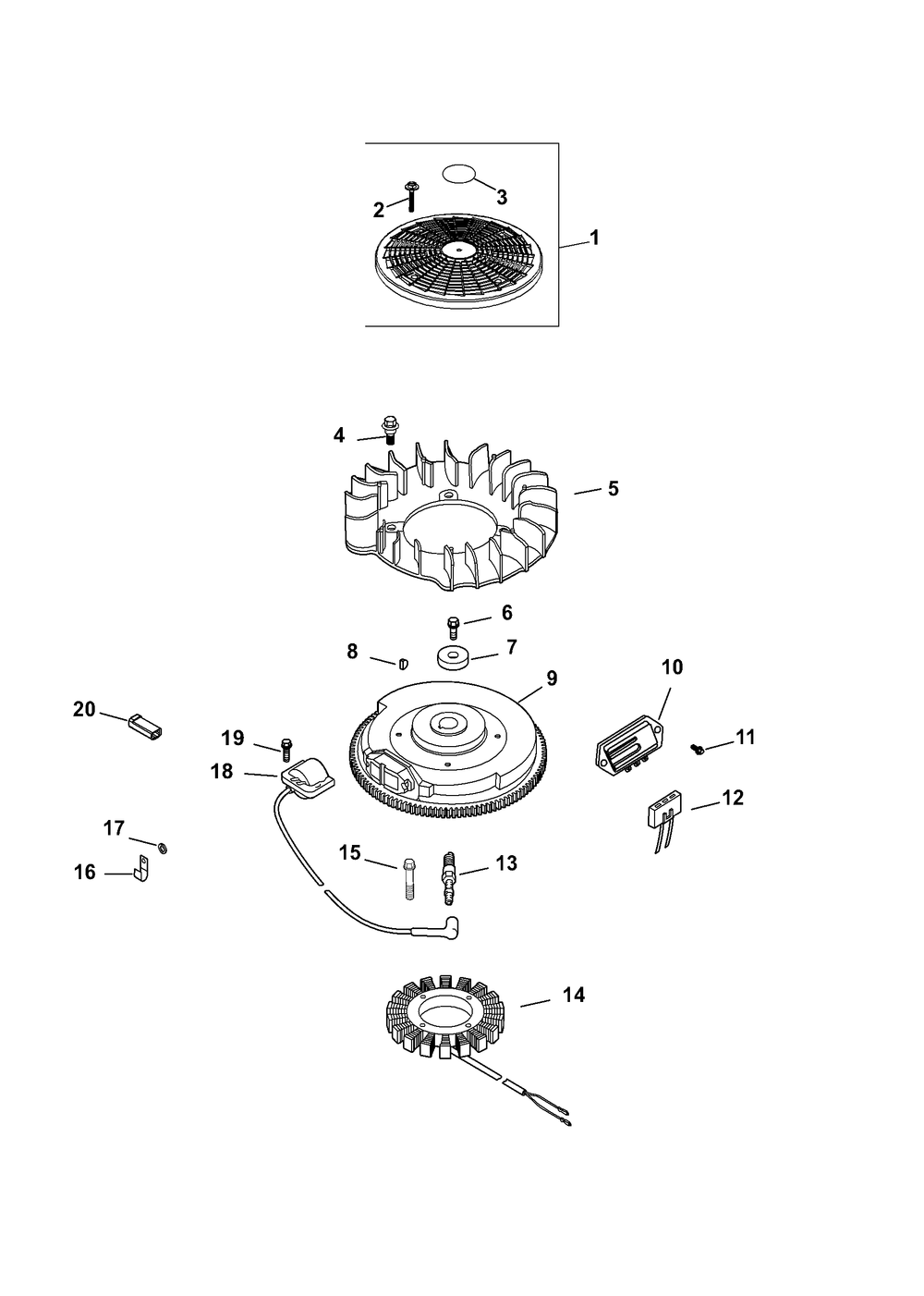 Kohler Cv680-3044 Ignition And Electrical Diagram and Parts List for Z-FORCES48 (53BH5FJB-53BH5FJB050)(2013) Cub Cadet Lawn Tractor